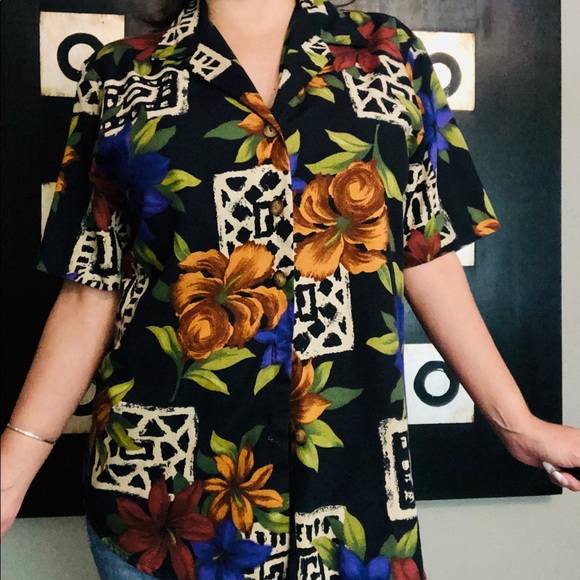 Vintage- purple tropical shirt - Picture 4 of 4